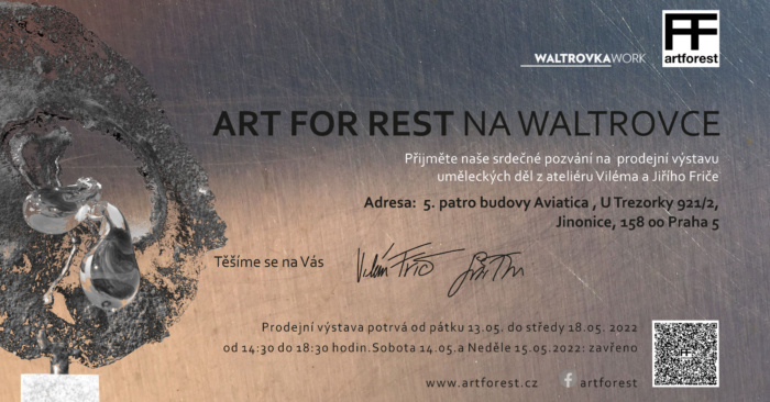pozvánka na výstavu ART FOR REST NA WALTROVCE